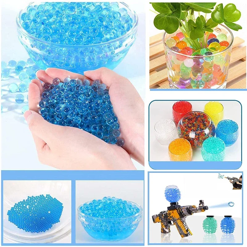 60000 pçs/caixa gel bolas de água cristal solo hidrogel polímero contas flor decoração polímero crescente bolas de água casamento decoração casa