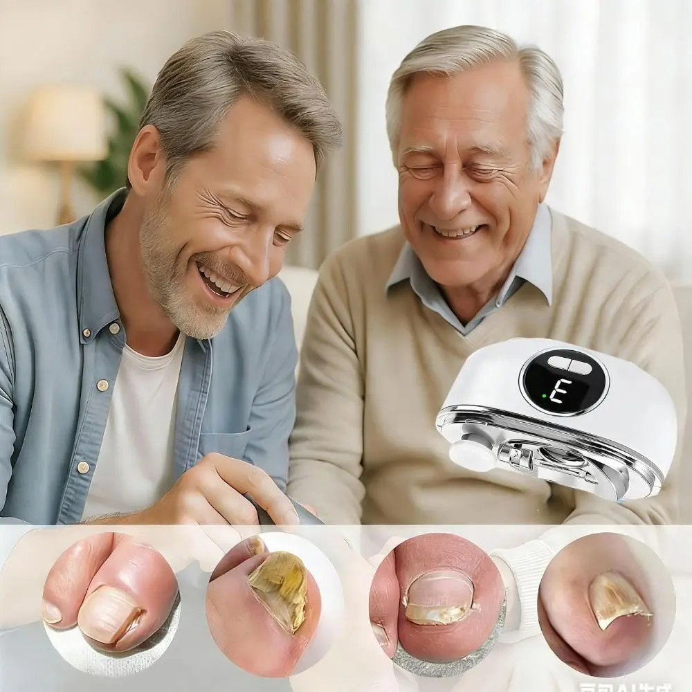 

Мини-электрическая машинка для стрижки ногтей с двойным лезвием, три регулируемых режима скорости, триммер для ногтей, большой экран