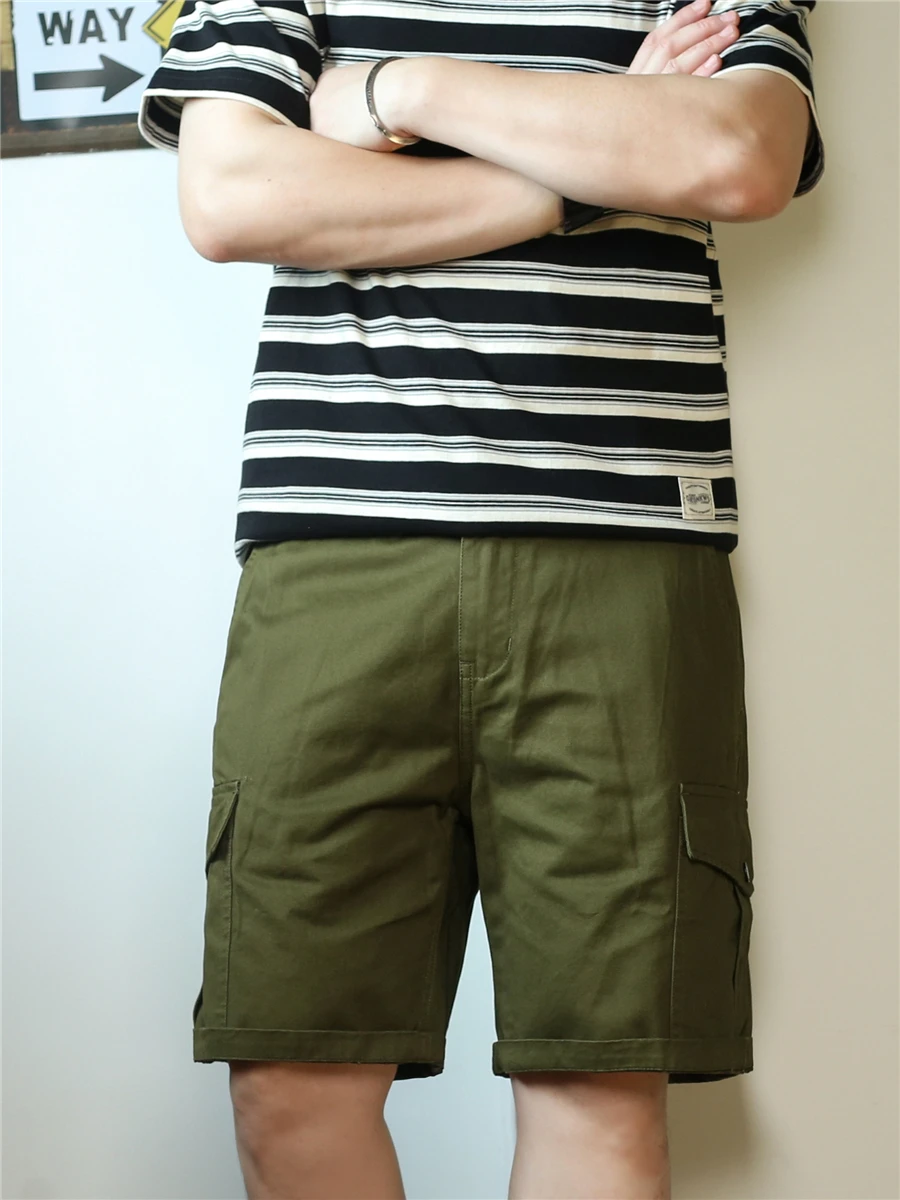 

Outdoor Wearable American Sle Work Pants ort Loose Camouflage Pure Cotton Youthful Summer Five-Quarter Casual Trousers