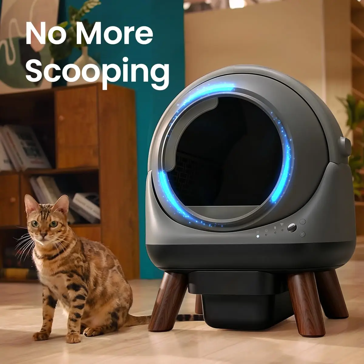 Self Cleaning Litter Box - Orbitie Automatic Cat Litter Box Self Cleaning for Multiple Cats with App Control, Auto, Custom