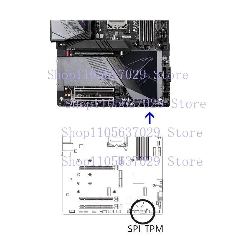 YYY  For GIGABYTE GC-TPM2.0 SPI V2 TPM2.0 12Pin SPI Module For Motherboard