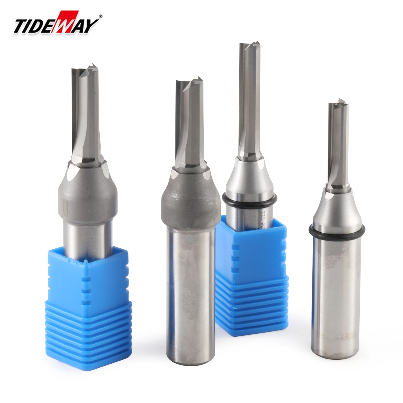 TIDEWAY 1개 12.7mm 핸들 TCT 2 플루트 스트레이트 밀링 커터 CNC 목공 조각 기계 라우터 비트 텅스텐 카바이드