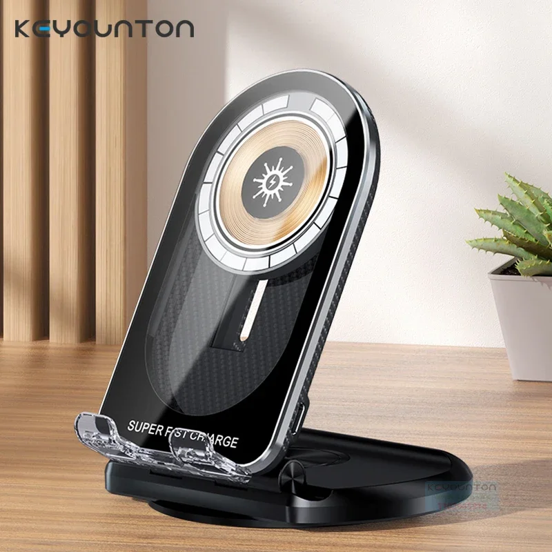 

Подставка для беспроводного зарядного устройства 15 Вт для iPhone 15 14 13 12 11 Pro X XS Max XR Samsung S21 S20, док-станция для быстрой зарядки, держатель для телефона