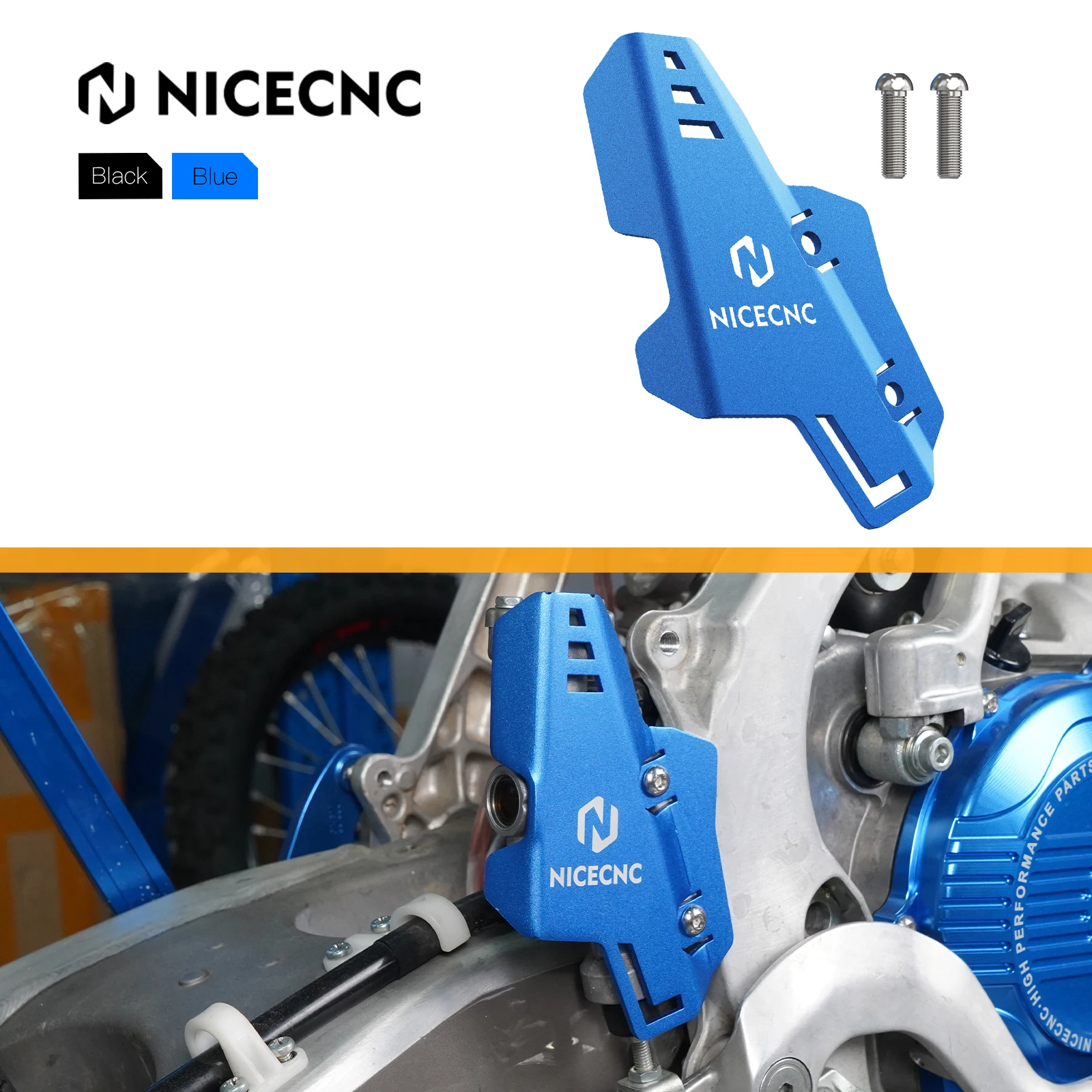 NICECNC Motorcycle Rear Brake Master Cylinder Guard Kit For Yamaha YZ125 YZ250 2009-2024 YZ125X YZ250X 2020-2023 YZF WRF 250 450