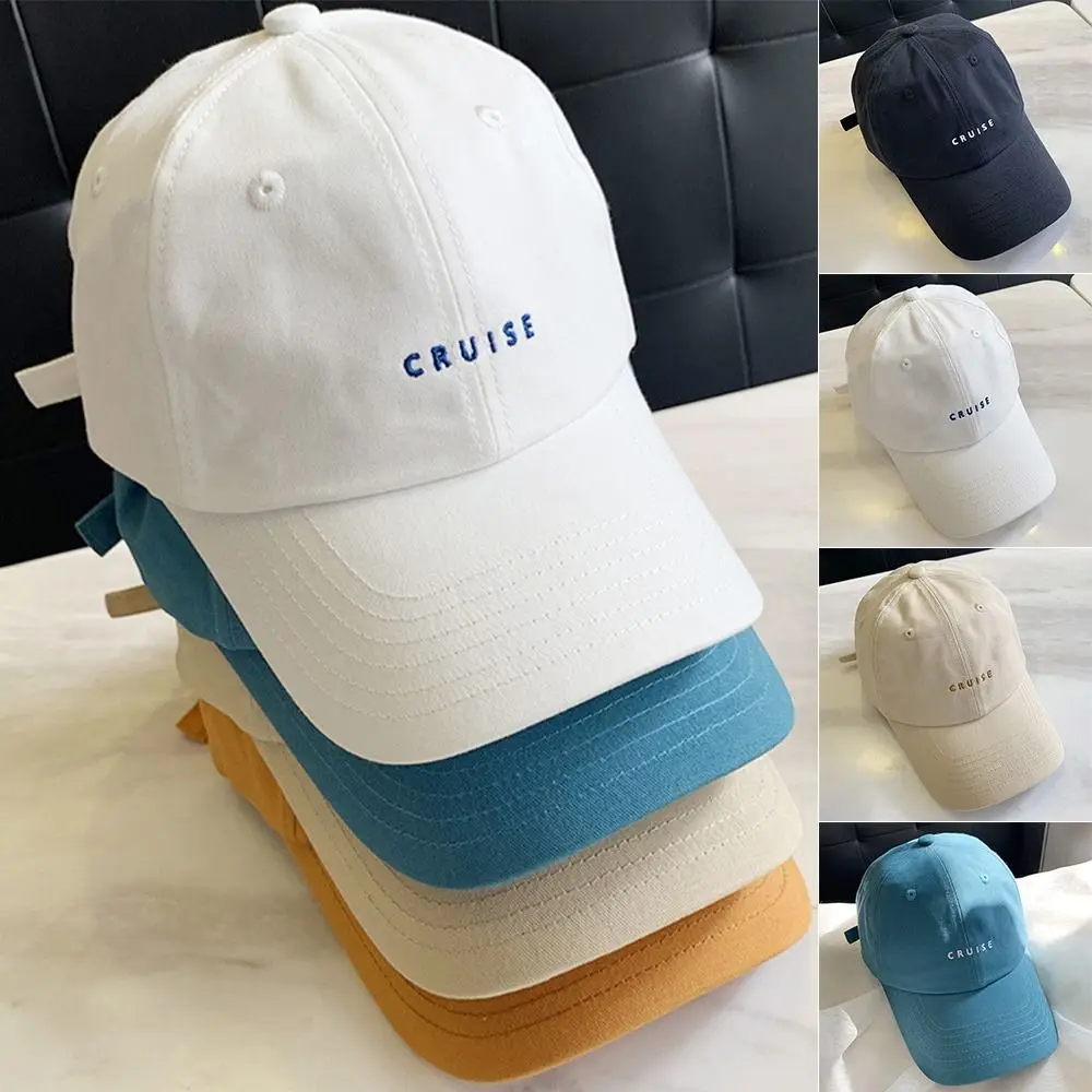 

Fashionable Embroidered Baseball Hat Letter Curved Eaves Duck Tongue Hat Sun Protection Personalized Sunshade Cap Girls