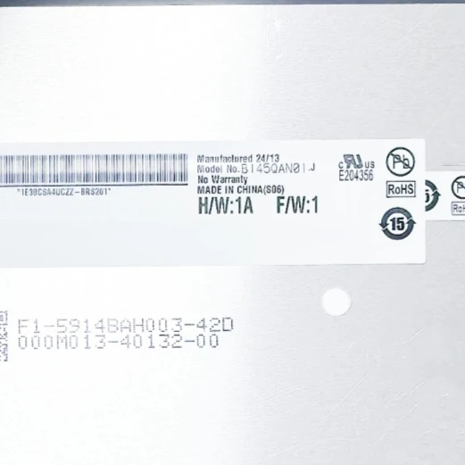 

B145QAN01.J 14.5 inch Laptop LCD screen NEW QHD 2560X1600 40pin EDP Original Display Replacement Panel Matrix