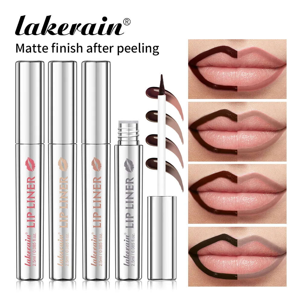 Lakerain Peel Off Lip Liner Matita labbra impermeabile a prova di sbavature Colore a lunga durata Non sbiadisce Idrata Nutrire il trucco del contorno delle labbra