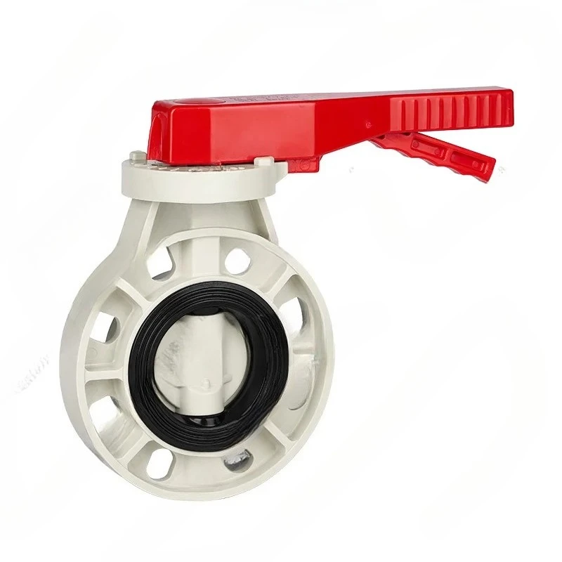 For Handle Butterfly Valve, 304 Stem Clip-on Butterfly Valve, Fluororubber Sealing Ring, Plastic Manual Switch Butterfly Valve