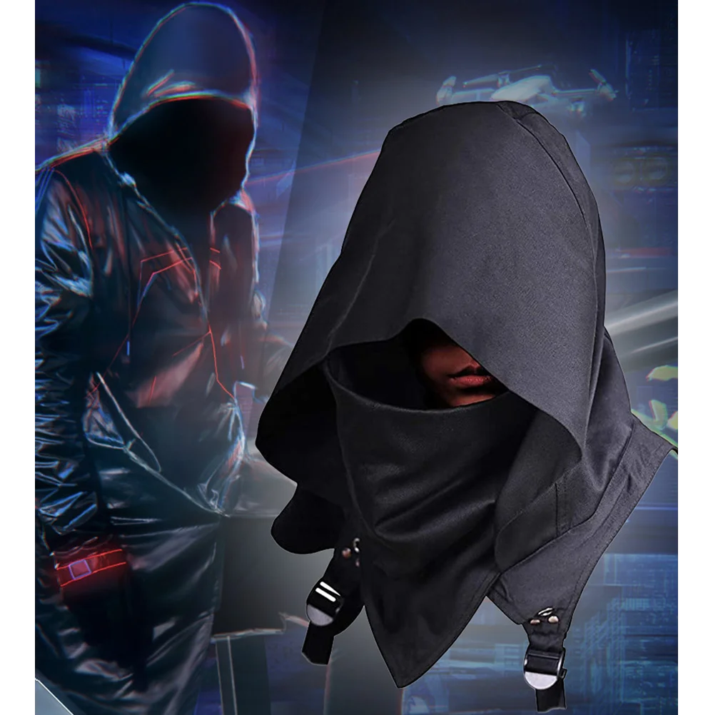 

Средневековый плащ с капюшоном Темного рыцаря, укрепляющий лицо, капюшон убийцы ниндзя, шляпа убийцы для косплея на Хэллоуин для персонажей аниме