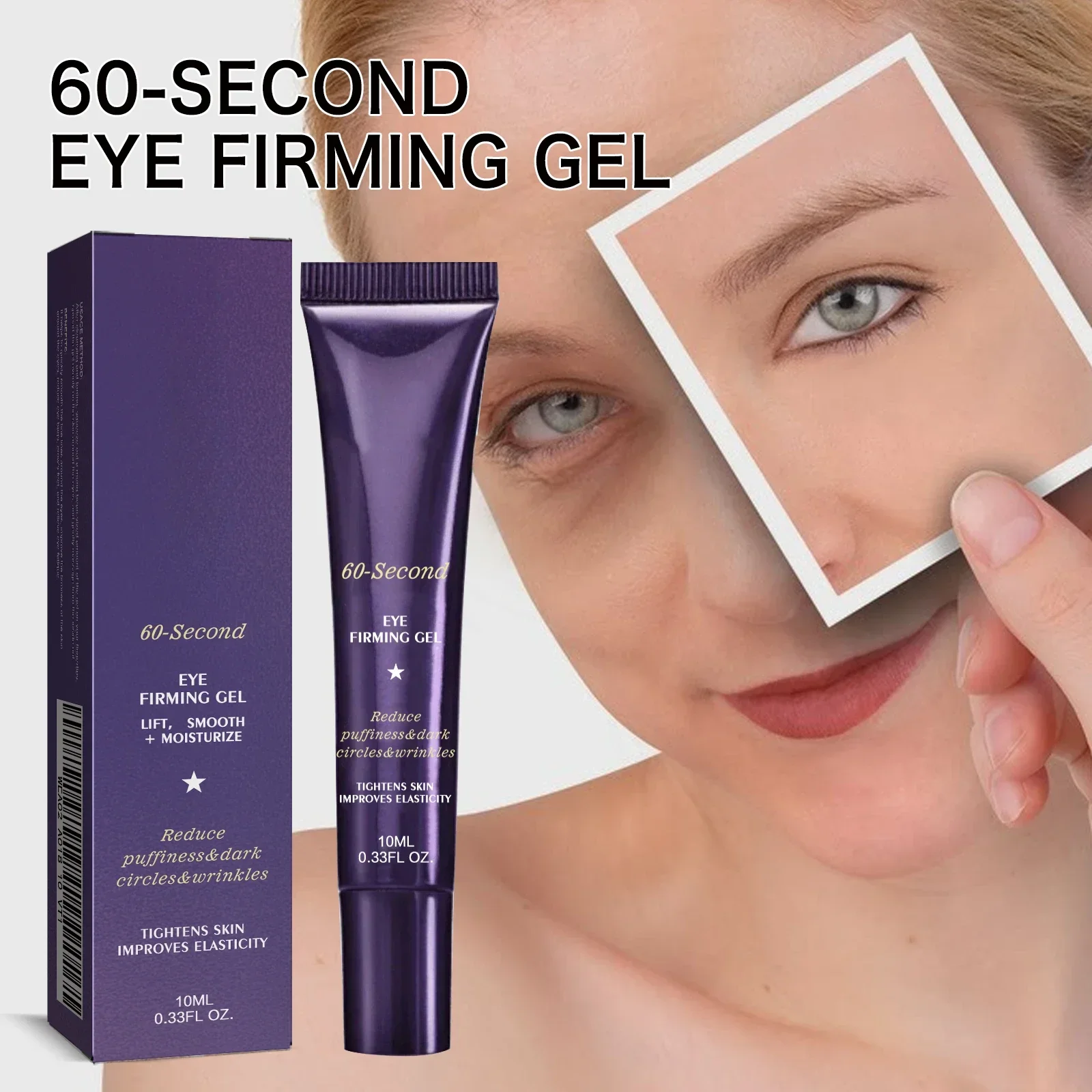 Repair Puffy Eyes Feuchtigkeitsspendende und aufhellende Creme, Retinol, strafft die Haut, verblasst Linien und Krähenfüße, hellt feuchtigkeitsspendendes Augengel auf