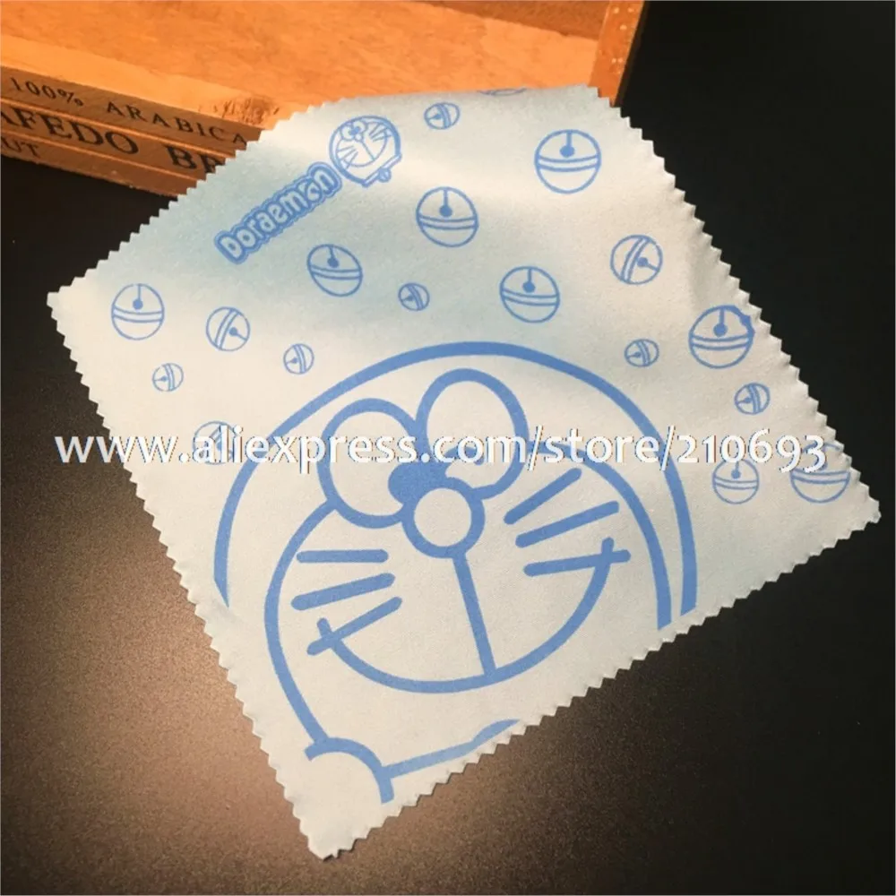 100pcs 15x15cm Cute Cartoon glasses eyeglasses cleaning cloth for lens camera screen clean quality Suede Fabric material