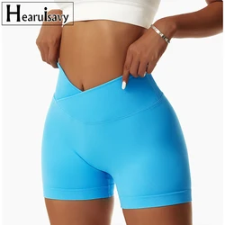 Pantalones cortos de Yoga de cintura alta sin costuras para mujer, mallas deportivas elásticas, transpirables, para ciclismo, gimnasio,short deportivo mujer,pantalones cortos,pantalon corto deportivo mujer