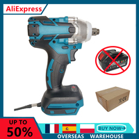 Brushless Cordless Screwdriver 1/2 Inch Electric Torque Wrench 2 In 1 Function Cordless Wrench Adapt To Makita 18v Battery