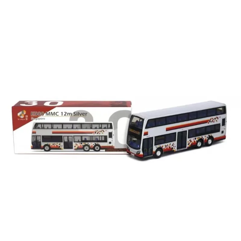 Diecast TINY SG30 Singapore E500 MMC #857 Double-Layer Alloy Bus Model