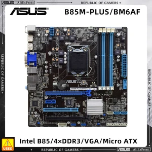 Motherboard ASUS B85M-PLUS / BM6AF LGA1150 Mendukung i7-4790S i7-4770K i5-4670K 4590 4570 4460 i3-4360 CPU 4xDDR3 PCIe 3.0 B85 mATX 10 penjualan terbaik motherboard i5 4590 - №