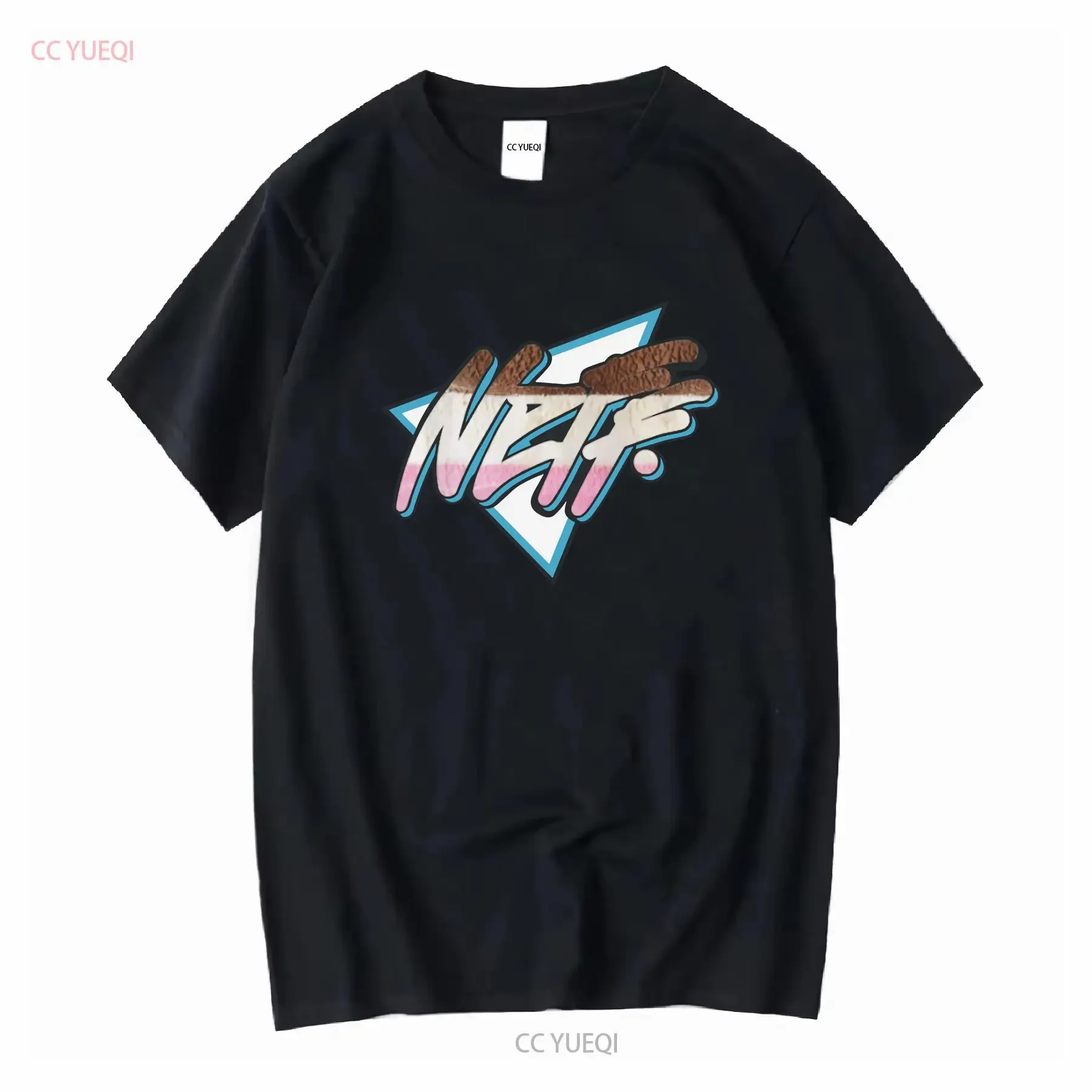 Neff Daily-Camiseta de algodón con relleno de triángulo para hombre, camiseta blanca grande, nueva o manga larga, vintage, lavada, transpirable, suave y versátil