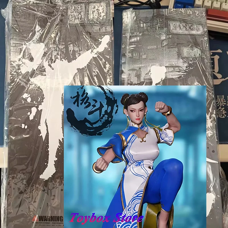 

PLAY TOY P026 1/6 Fighting Goddess Chun Li Cheongsam Cloth Action Figure Muscle Body Design 12inch Female Figurine Dollection