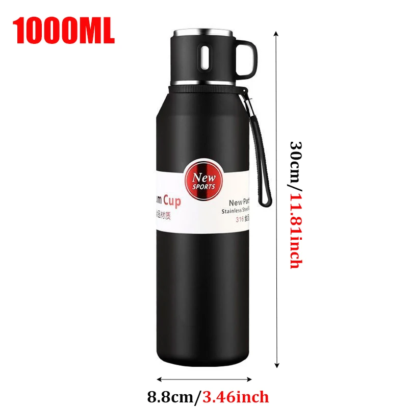 Stainless Steel Thermos Bottle Outdoor Thermos Kettle Water Bottle with Tea Filter Portable Tea Cup Luxury Business Water Cup