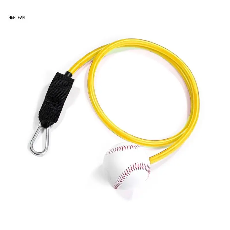 Baseball Exercise Band with Interchangeable Baseball Grip, Resistance Band Baseball Rubber Baseball Throwing Trainer M89D