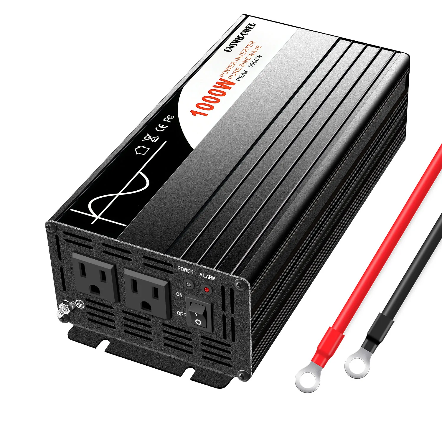 12/24v/48v Volt 1000 Watt Dc To Ac Pure Sine Wave Inverter with Universal USA UK European Socket