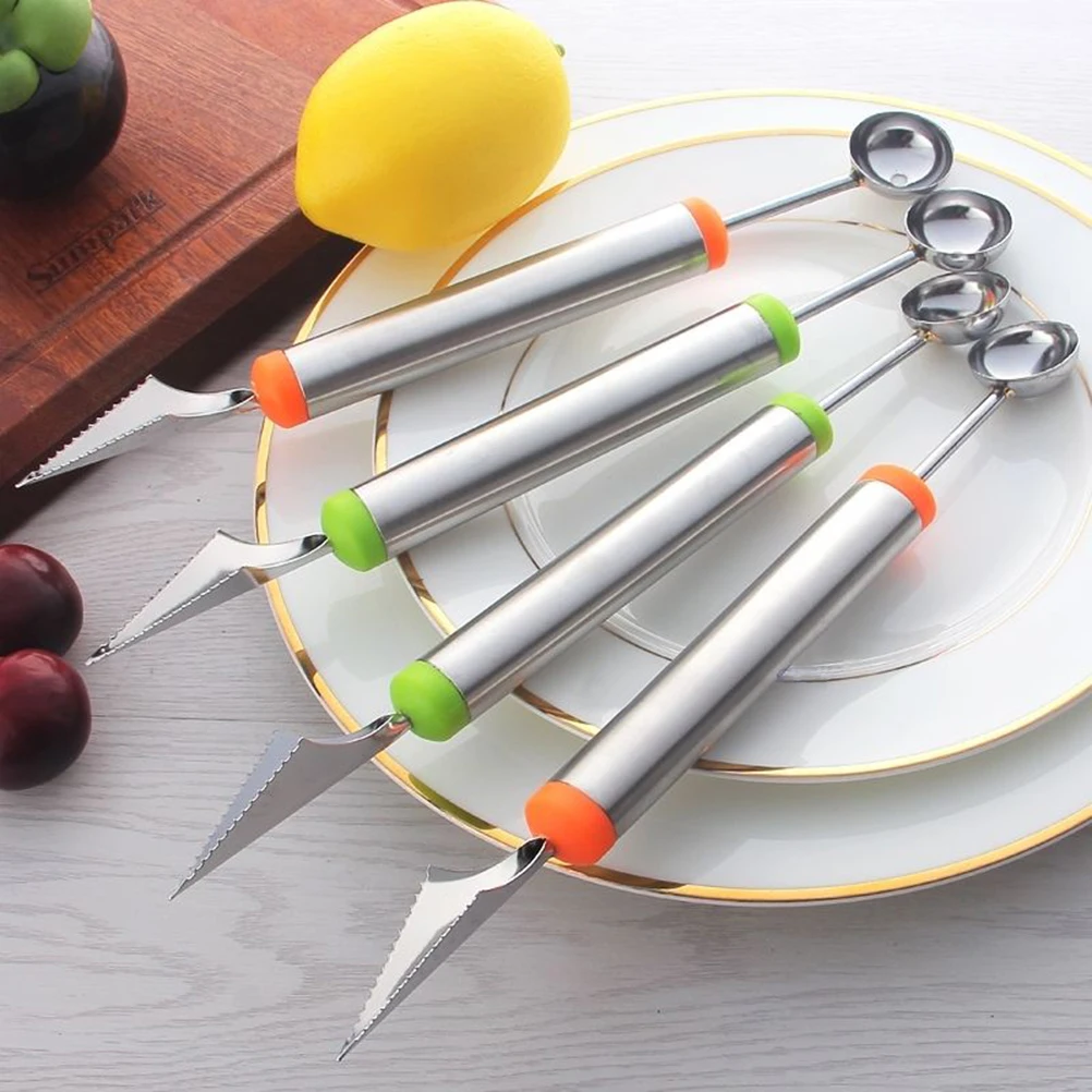 Fruit Platter Carving Knife Melon Baller Spoon Ice Cream Scoop Watermelon kitchen gadgets accessories Slicer Tools