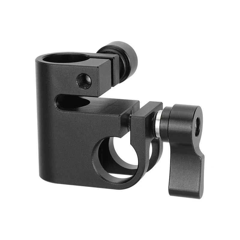 カメラ用デュアルロッドアダプター,ケージハンドル,ショルダープラットフォーム,LEDビデオライト,evfマウント,90 °, 15mm