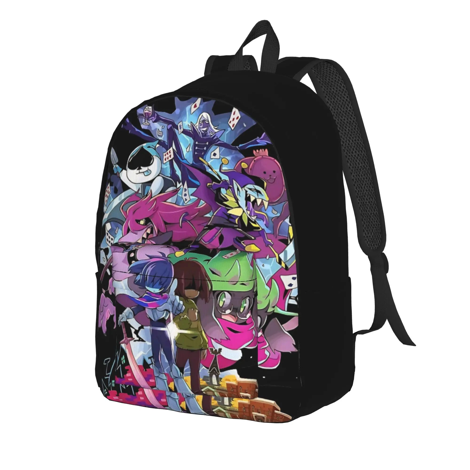 Back to school season Portable Dark Fantasy RPG Character Handbag Deltarune College Student Backpack Backpack