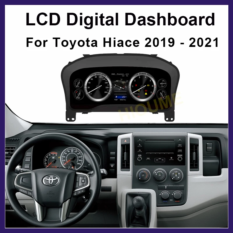 

Car Digital Dashboard Instrument Cluster Linux System Cruiser Adaptive LCD Speedometer Panel For Toyota Hiace 2019 - 2021