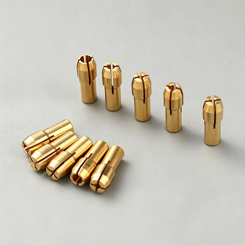 10Pcs 0.5/0.8/1-3.2mm Electric Grinding Accessories Drill Brass Electric Grinder Four-Prong Collet Chuck For Dremel Rotary Tool view 3