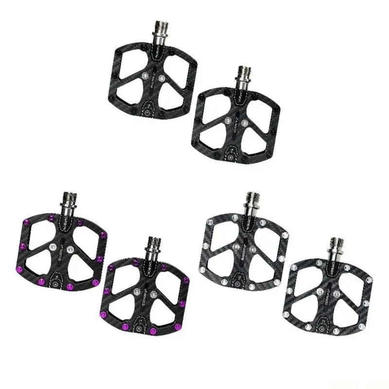 U2JB Open Platform Cycle Pedals with Three-Bearing Axles, Aluminum Center Parts, Replaceable Metal Hardware, and a Complete Pair