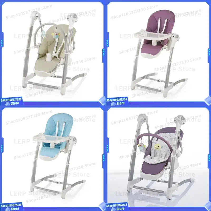 Purorigin Electric Baby Crib Folding Metal Cradle with Rocking Function for Nursery and Living Room Newborn Infant Bed