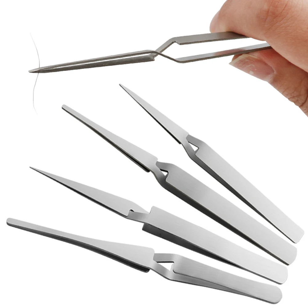 

Tweezers Stainless Steel Non-slip Cross Lock Reverse Action Tweezer Maintenance Tools For Integrated Circuit Maintenance