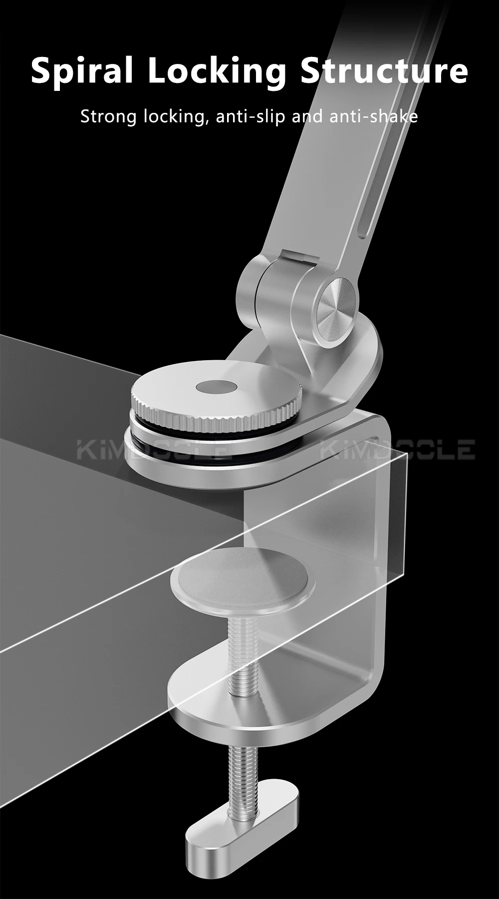 Kimdoole iPad Galaxy Xiaomi Tablet Kindle Tablet Desktop Adjustable Rotating Display Stand Magnetic Bed Phone Stand Clip Mount image 6