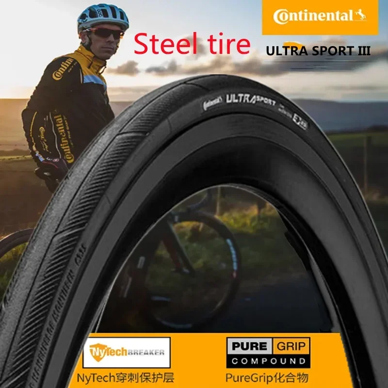 Continental Ultra Sport III Road Wire Tires, Bike Unfoldable Bicycle Tire, Cheap Cycling Wheels, 700 x 23C 25C 28C