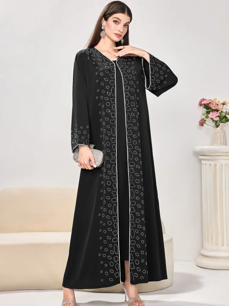 여성을위한 Abayas 두바이 럭셔리 2025 아프리카 이슬람 패션 드레스 Caftan Marocain 이브닝 파티 드레스 Boubou Robe Djellaba Femme