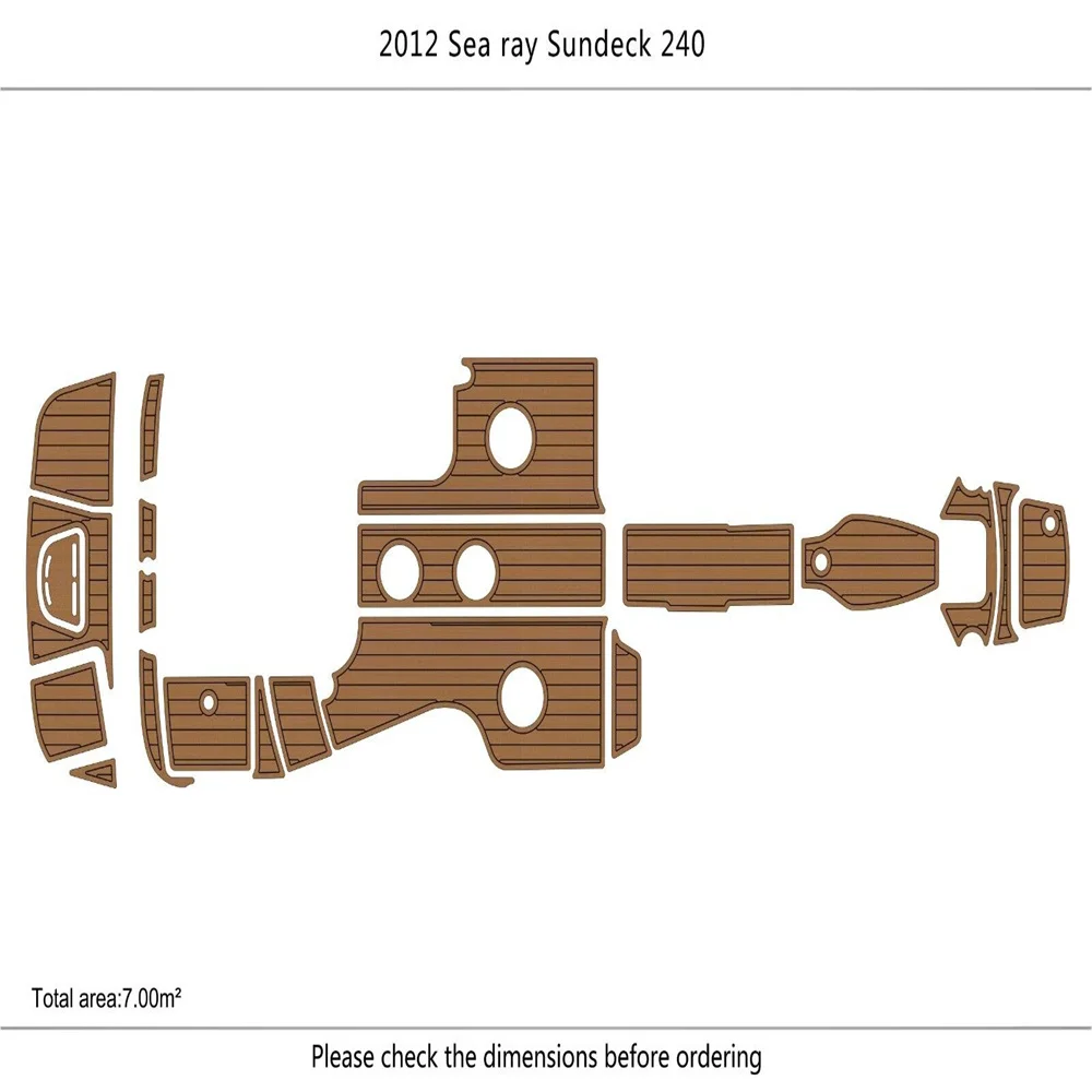 

2012 searay 240 sundeck swim platform &cockpit non-slip 6mm mat EVA teak floor SeaDek MarineMat Gatorstep Style Self Adhesive