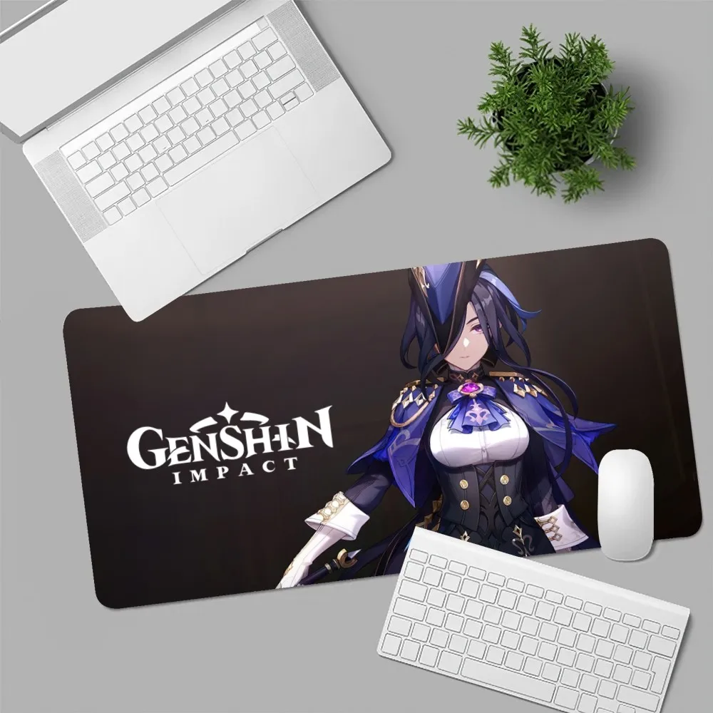 Imagem -05 - Genshin Impact Clorinde Gaming Mousepad Tapetes de Mesa Pad para Computador Portátil Gamer pc Acessórios