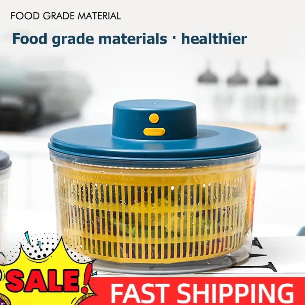 

Fruit Vegetable Household Salad Dehydrator Multifunctional Salad Spinner Rechargeable Lettuce Dryer Easy To Use for Fresh Crisp