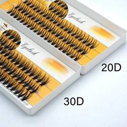 30D Mink Eyelashes 1 Box/60 Bundles Eyelash Extension Individual Eyelash Cluster Natural 3D Russian Makeup Tools Lashes Cilia