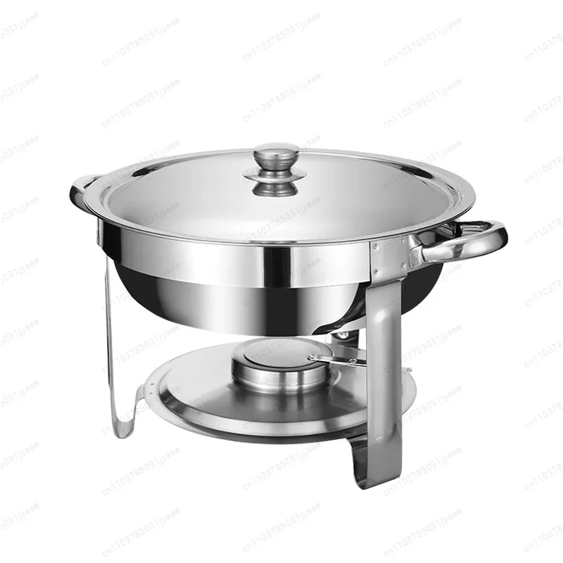 

Stainless Steel Buffet FUrnace Gold-plated Round Small Round FurNace Alcohol FurnAce Insulation FurnaCe Hotel Supplies
