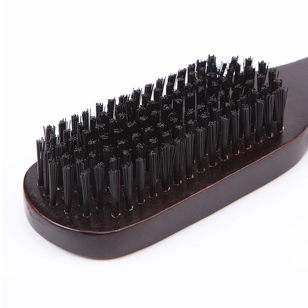 

1Pc Wooden Handle Beard Brush, Professional Beard Cleaning Tool, Portable Grooming Brush For Men, Nylon Bristle Styling Brush
