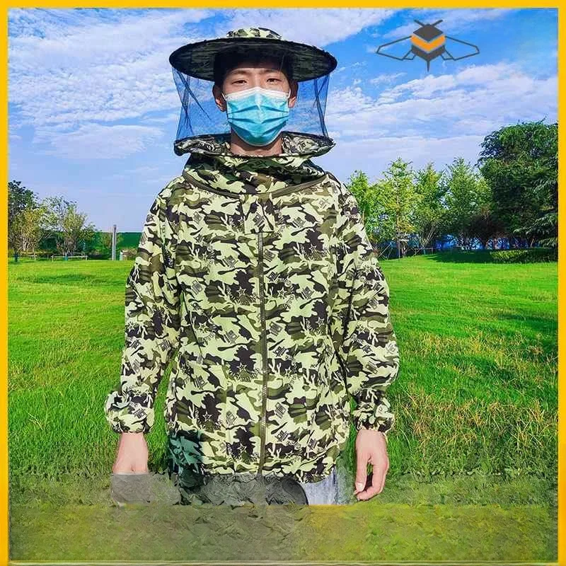 

Новый защитный костюм пчеловода (полузащитный) с капюшоном для сбора меда, одежда для пчеловодства, снаряжение из полиэстера