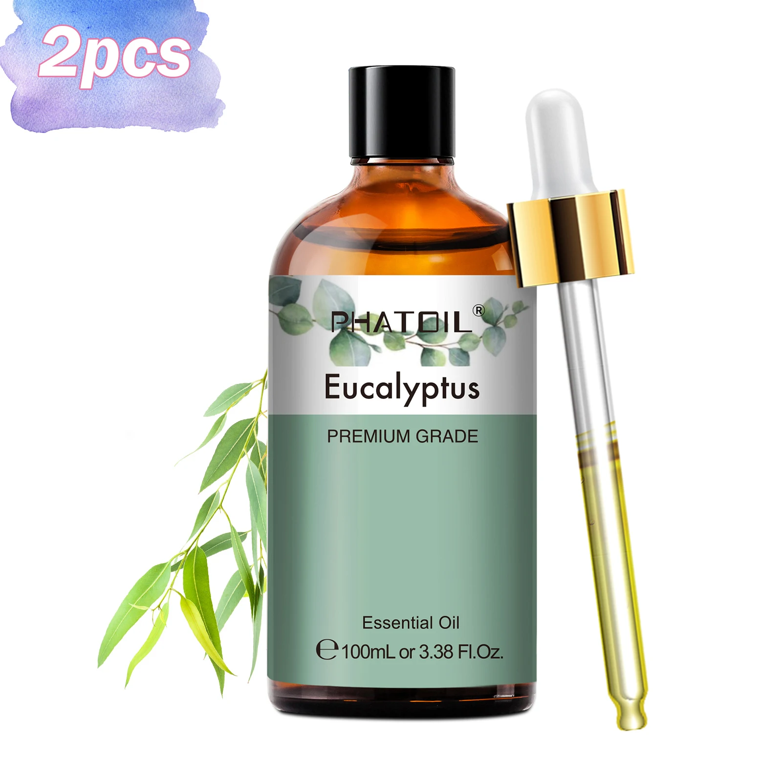 PHATOIL 2PCS 100ml 순수 에센셜 오일 세 - Home Fragrance Eucalyptus 리뷰 및 가격