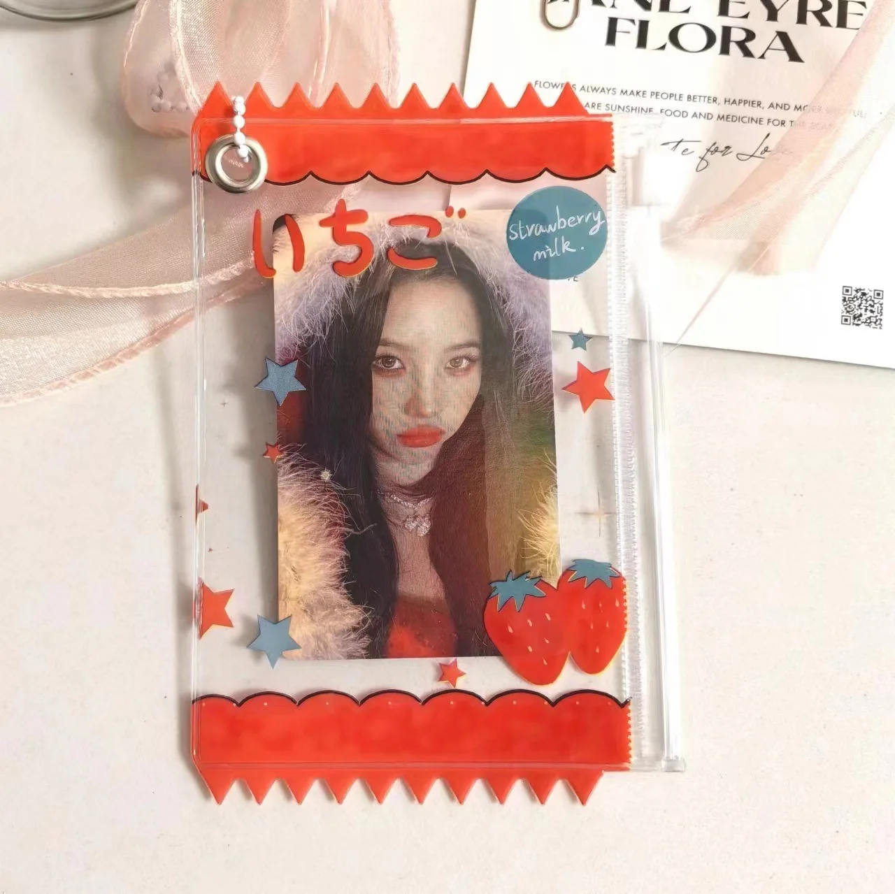 INS Candy Bag Photo Pendant Holder Sleeve Clip 3-Inch Small Card Storage