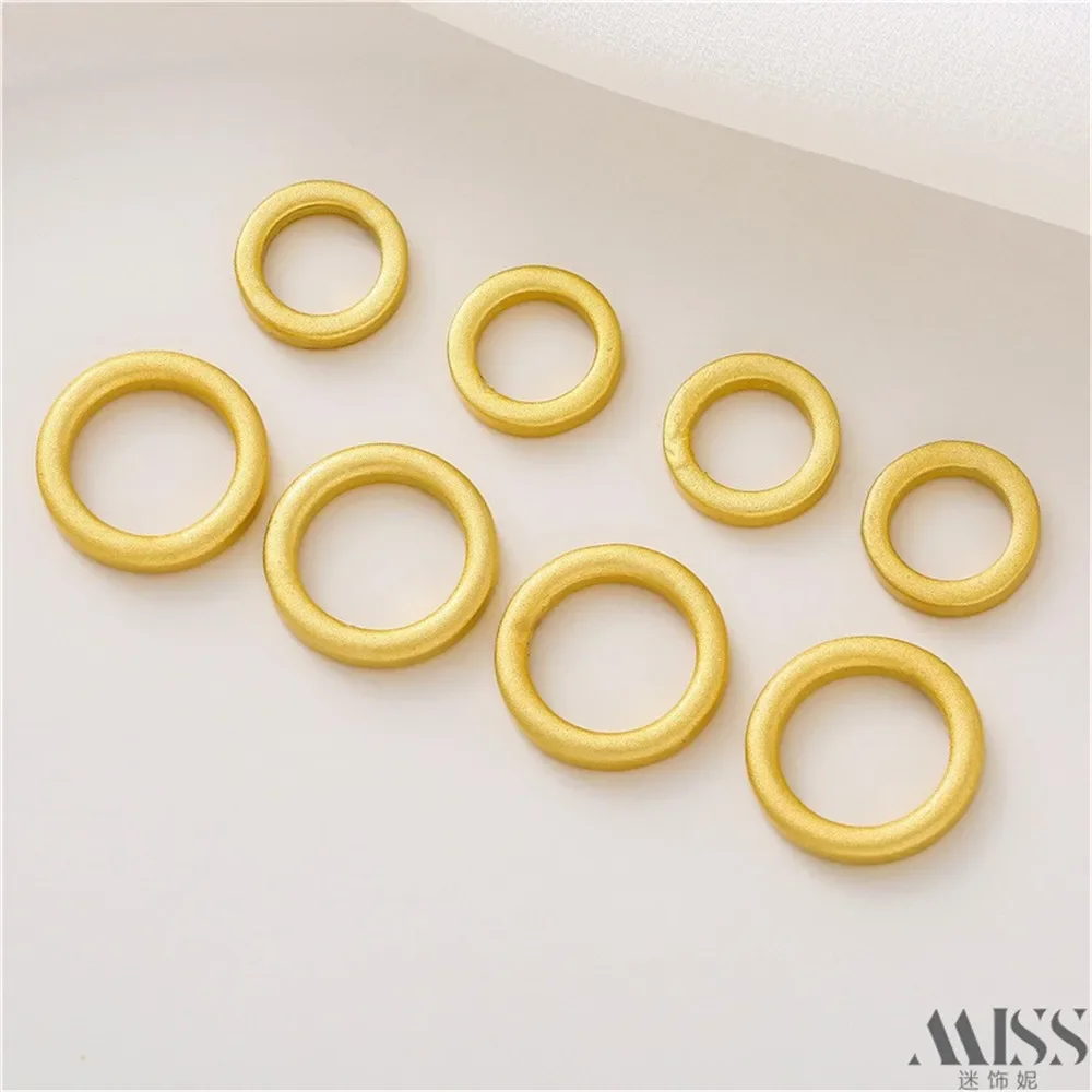 Matte Gold 18K Gold Bag Color Thickened Running Ring Closed Circle DIY Bracelet Necklace Gasket Connector Jewelry Accessories