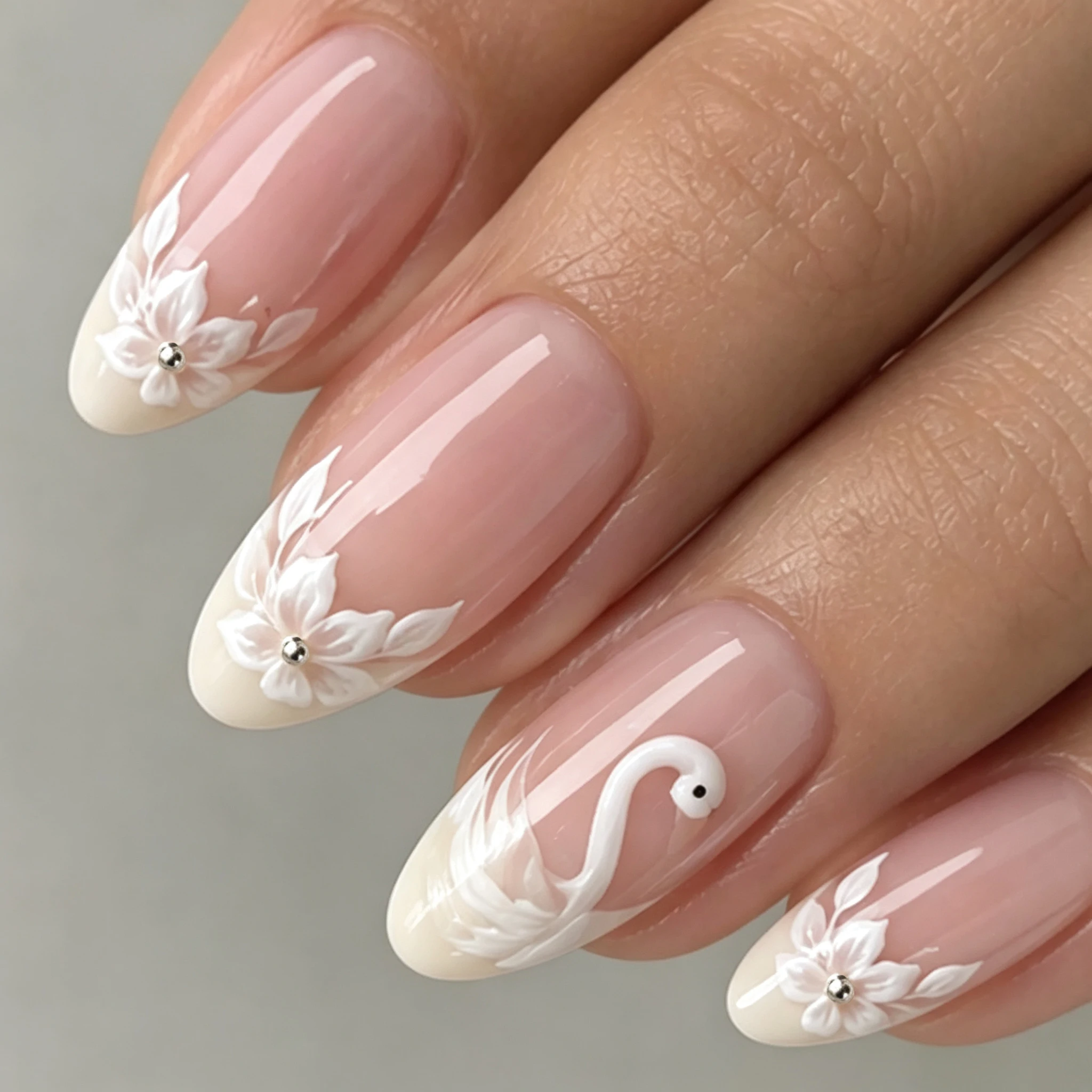 Nail Art Press On - 24Pcs Medium Almond Press On Nails