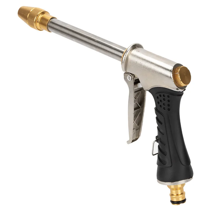 ปืนฉีดน้ําโลหะแรงดันสูงปืนล้างรถในครัวเรือน Electroplating ยาวสวนชลประทานหัวฉีดน้ําปืนฉีด