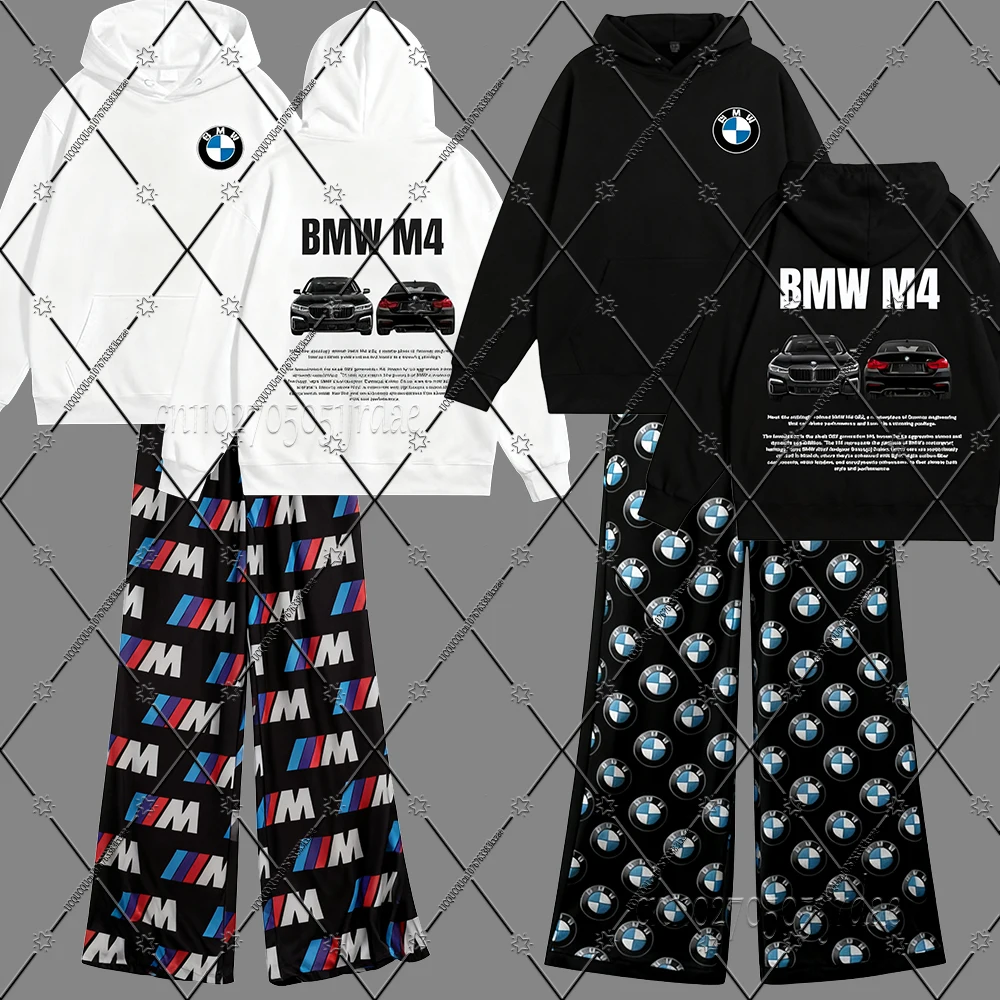 

Осень-зима, новые толстовки BMW + пижамные штаны, костюмы для мужчин и женщин, гоночные спортивные длинные брюки, мотоциклетная хлопковая толстовка с капюшоном, рождественские подарки