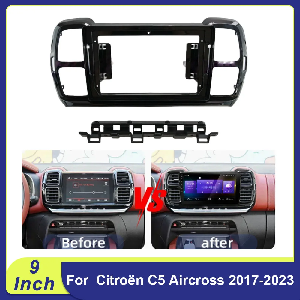 

9-дюймовый Android-радиоприемник с установочным комплектом для Citroën C5 Aircross 2017-2023 | Декодер CANBUS и адаптер для панели приборов