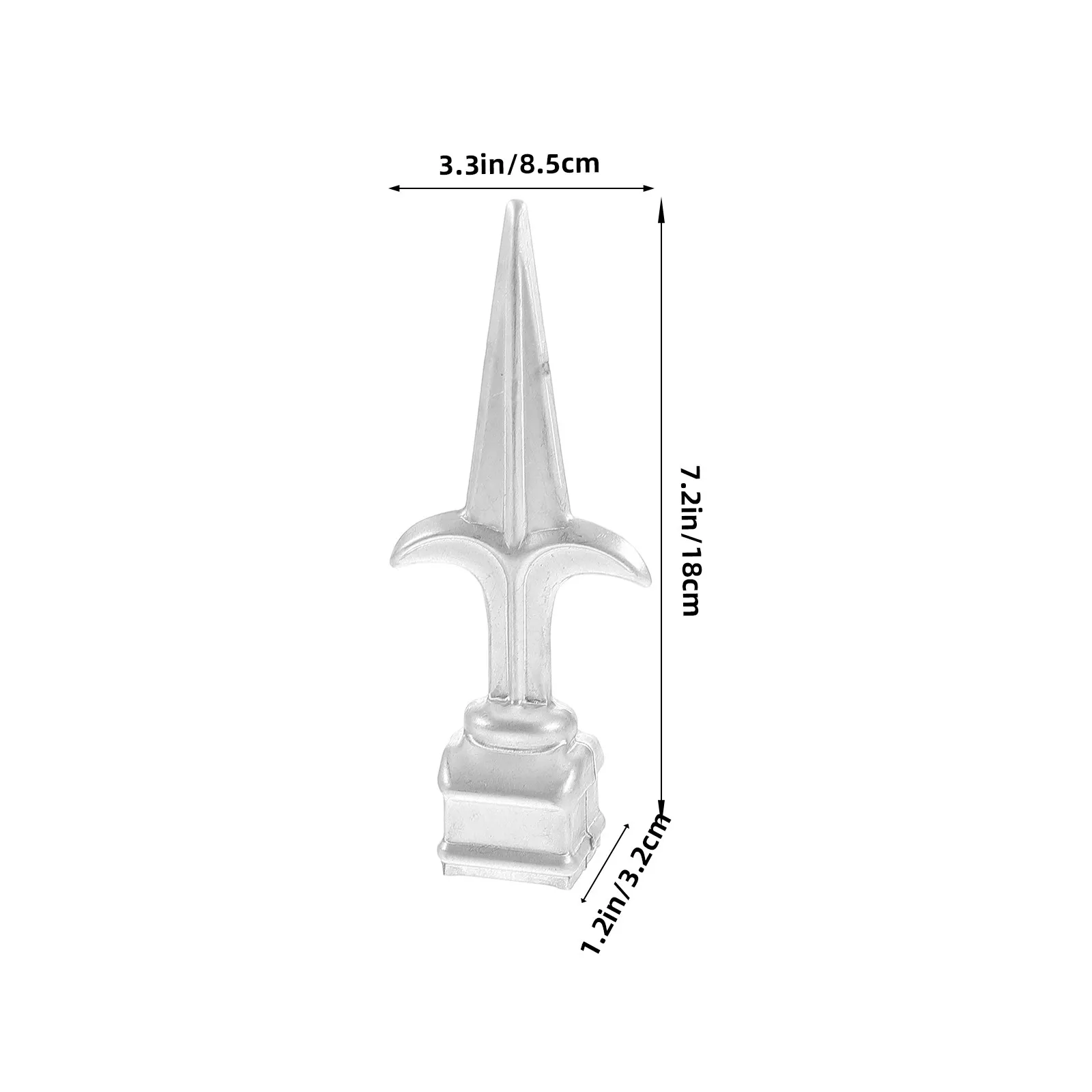 4Pcs Iron Fence Finials Decorative Pointed Shape Garden Fence Topper Gate Post Finial Outdoor Yard Lawn Decor Yard Decorations